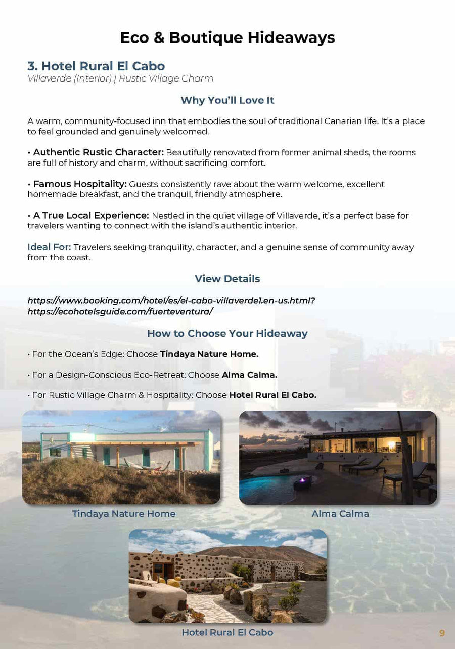 Best places to stay page