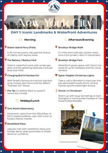 BASIC personalized short trip itinerary (1-4 days)