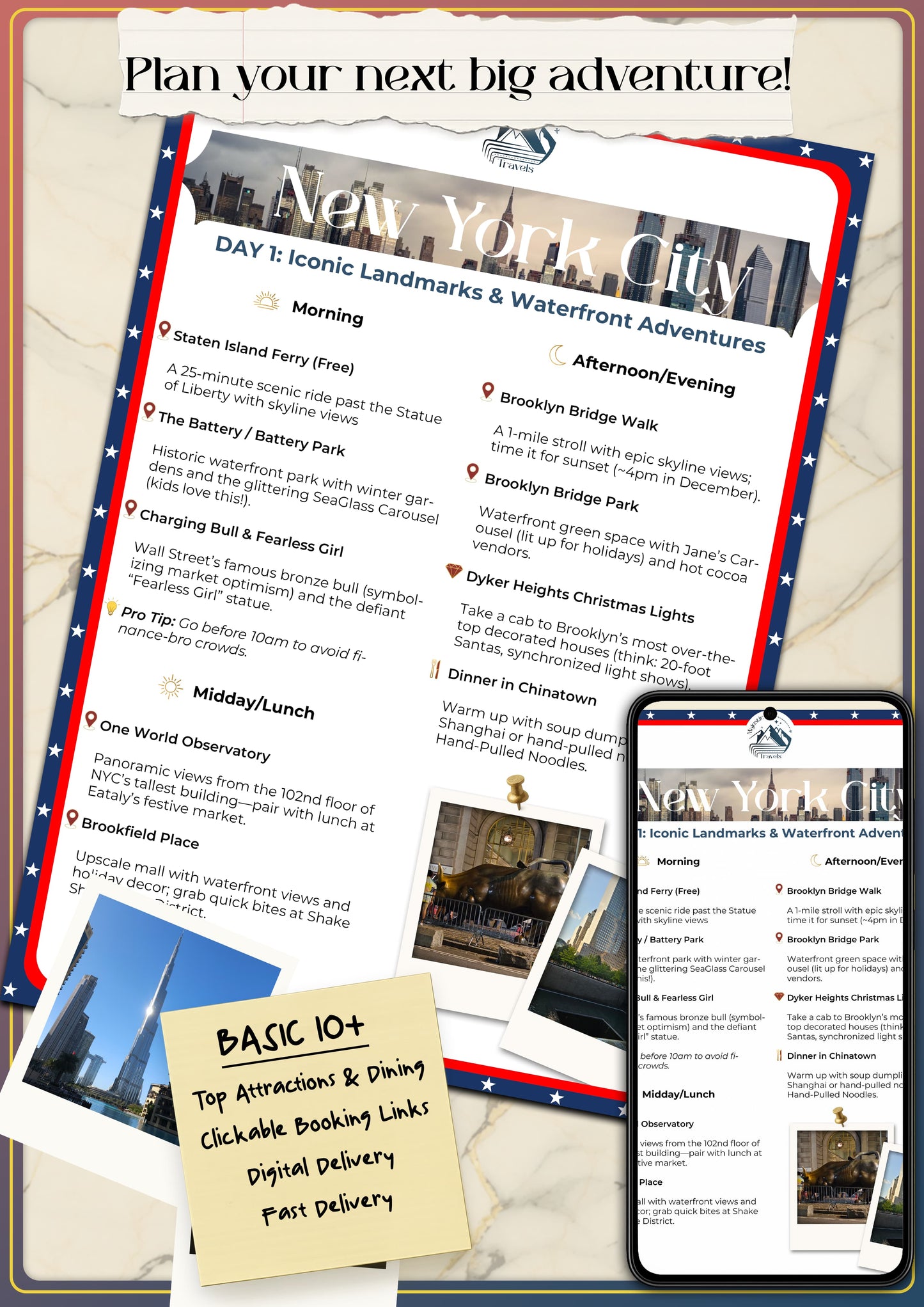 BASIC Personalized Grand Journey Itinerary (10+ Days)