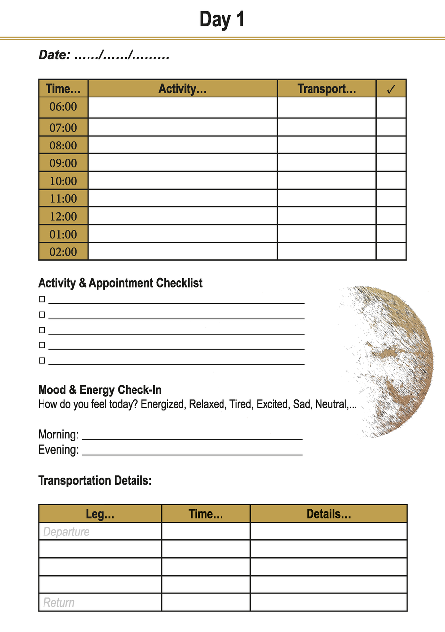 Daily schedule pages
