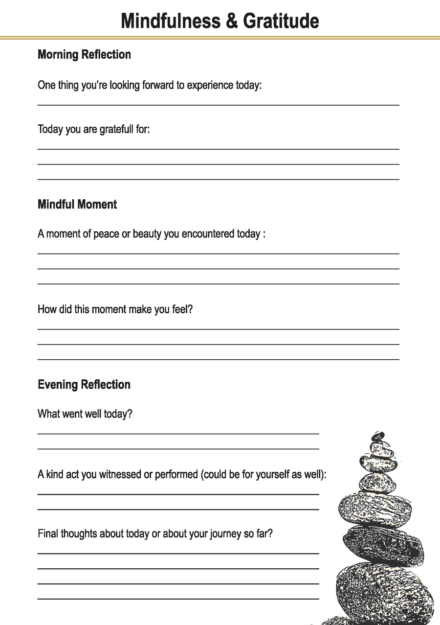 Mindfulness and gratitude pages