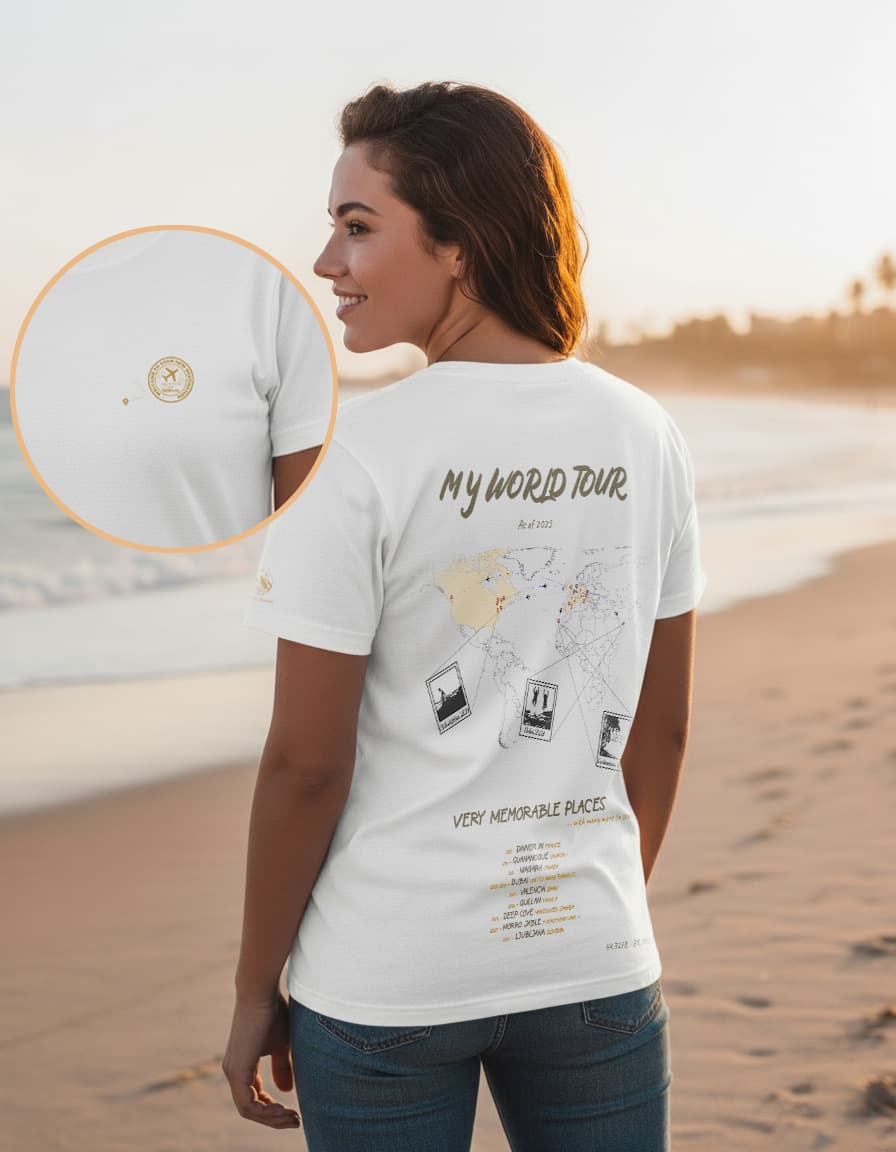 Every journey leaves a trace. Wear yours with pride.